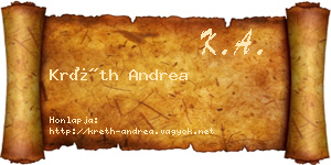 Kréth Andrea névjegykártya