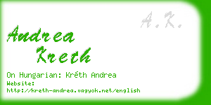 andrea kreth business card